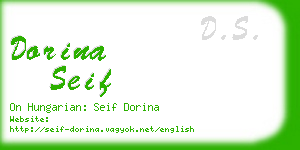 dorina seif business card